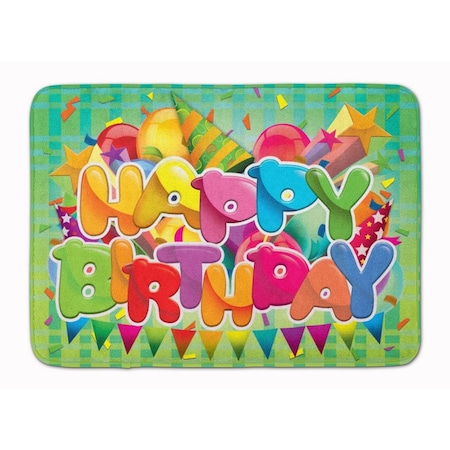 Carolines Treasures Happy Birthday Machine Washable Memory Foam Mat APH8872RUG
